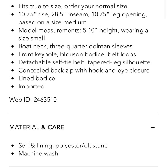 NWT Lauren by Ralph Lauren Keyhole belted slim jumpsuit SZ L Navy Sleek - Picture 5 of 10